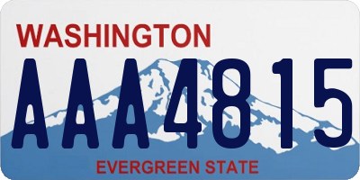 WA license plate AAA4815