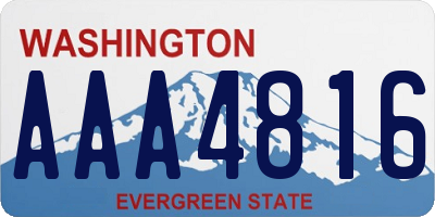 WA license plate AAA4816