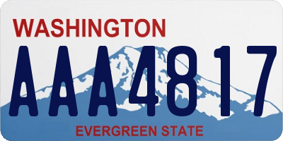 WA license plate AAA4817