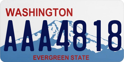 WA license plate AAA4818