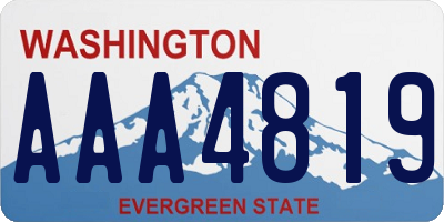 WA license plate AAA4819