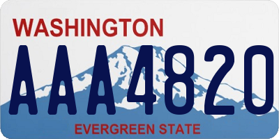 WA license plate AAA4820