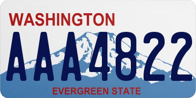 WA license plate AAA4822
