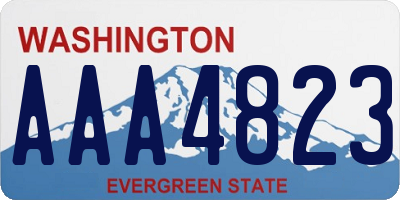 WA license plate AAA4823