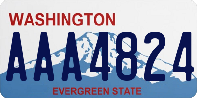 WA license plate AAA4824