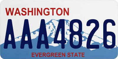 WA license plate AAA4826