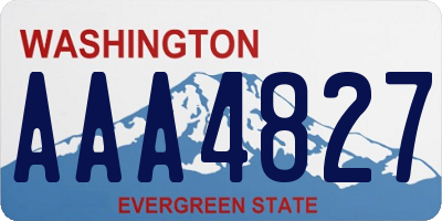 WA license plate AAA4827