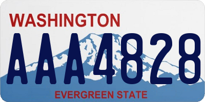 WA license plate AAA4828