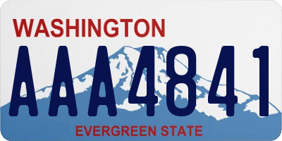 WA license plate AAA4841