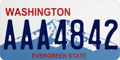 WA license plate AAA4842