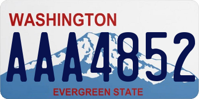 WA license plate AAA4852