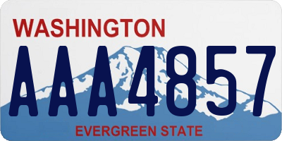 WA license plate AAA4857