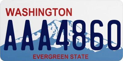 WA license plate AAA4860