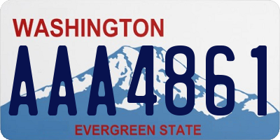 WA license plate AAA4861