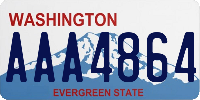 WA license plate AAA4864