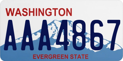 WA license plate AAA4867