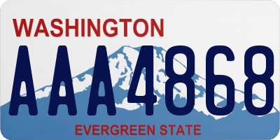 WA license plate AAA4868