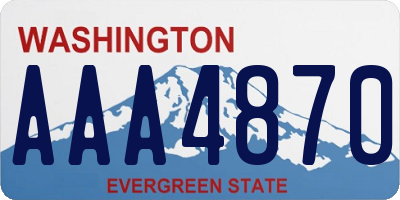 WA license plate AAA4870