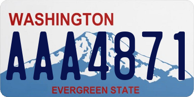 WA license plate AAA4871