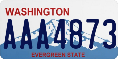 WA license plate AAA4873