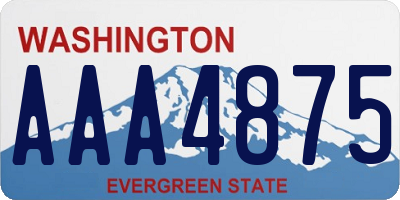 WA license plate AAA4875