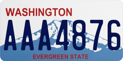 WA license plate AAA4876