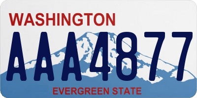 WA license plate AAA4877