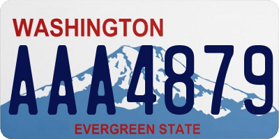 WA license plate AAA4879
