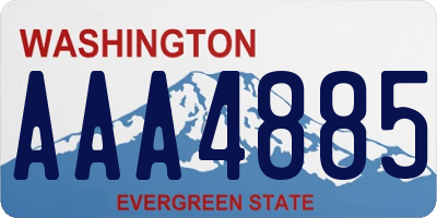 WA license plate AAA4885