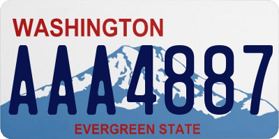 WA license plate AAA4887