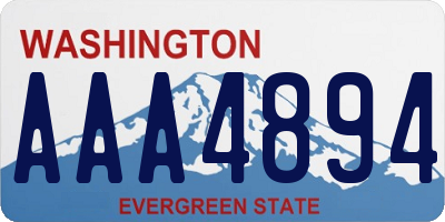 WA license plate AAA4894