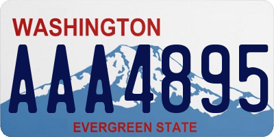 WA license plate AAA4895