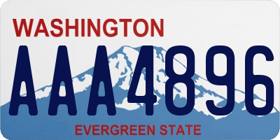 WA license plate AAA4896