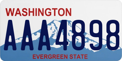 WA license plate AAA4898