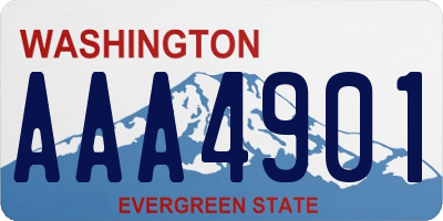 WA license plate AAA4901