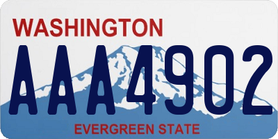 WA license plate AAA4902