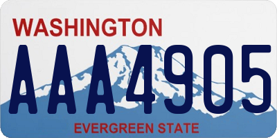 WA license plate AAA4905