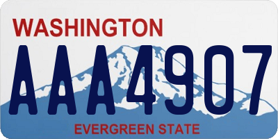 WA license plate AAA4907