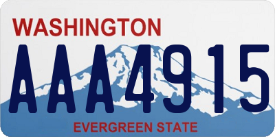 WA license plate AAA4915