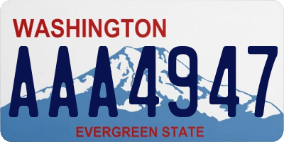 WA license plate AAA4947