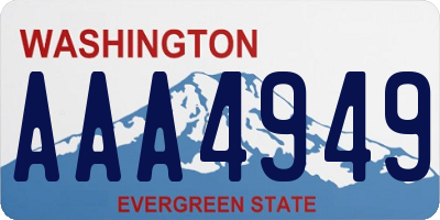 WA license plate AAA4949