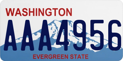 WA license plate AAA4956