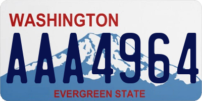 WA license plate AAA4964