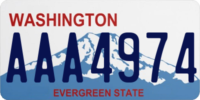 WA license plate AAA4974