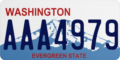 WA license plate AAA4979