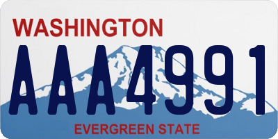 WA license plate AAA4991