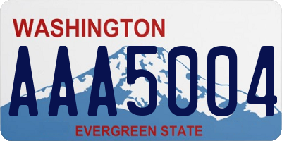 WA license plate AAA5004