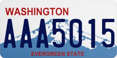 WA license plate AAA5015