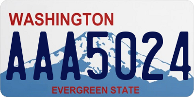 WA license plate AAA5024