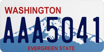 WA license plate AAA5041